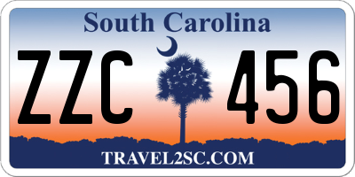 SC license plate ZZC456