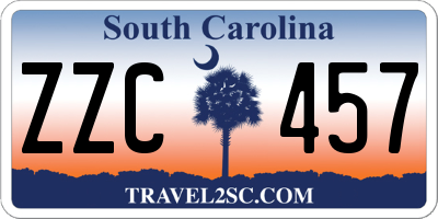 SC license plate ZZC457