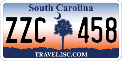 SC license plate ZZC458