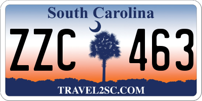 SC license plate ZZC463