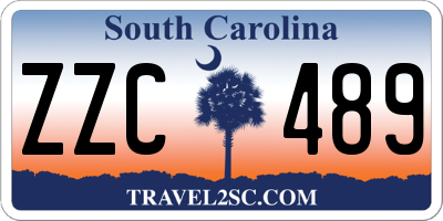 SC license plate ZZC489