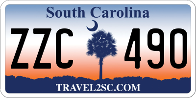SC license plate ZZC490
