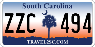 SC license plate ZZC494