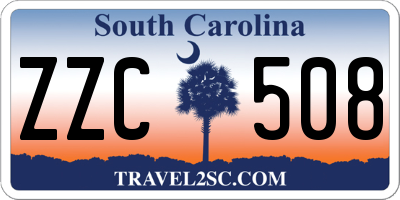 SC license plate ZZC508