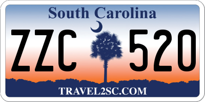 SC license plate ZZC520