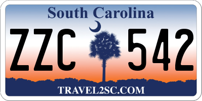 SC license plate ZZC542