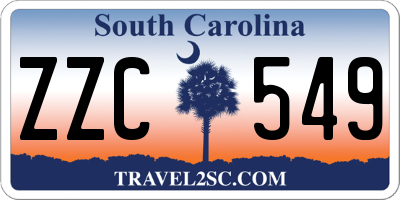 SC license plate ZZC549