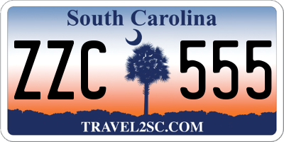 SC license plate ZZC555