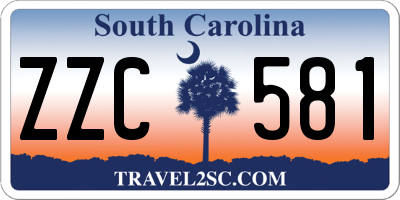 SC license plate ZZC581