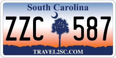 SC license plate ZZC587