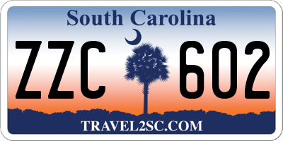 SC license plate ZZC602