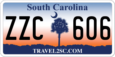 SC license plate ZZC606