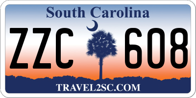 SC license plate ZZC608