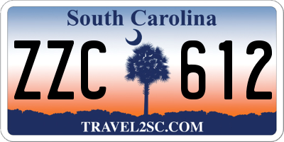 SC license plate ZZC612