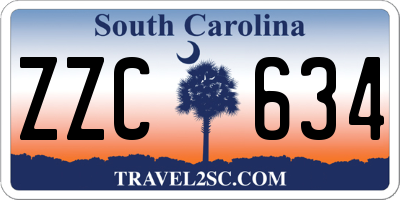 SC license plate ZZC634