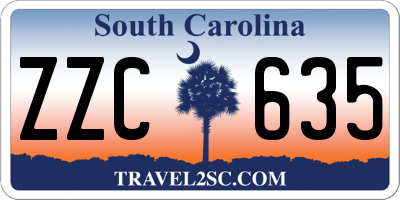 SC license plate ZZC635