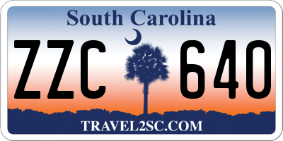 SC license plate ZZC640