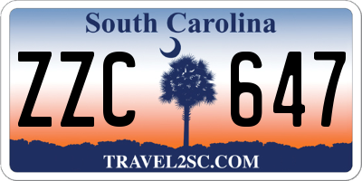 SC license plate ZZC647