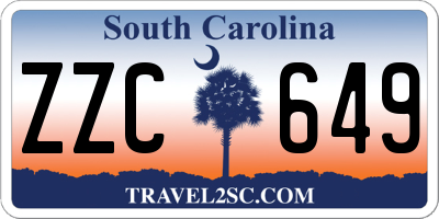 SC license plate ZZC649