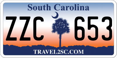 SC license plate ZZC653