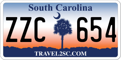 SC license plate ZZC654