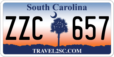 SC license plate ZZC657