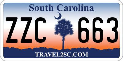SC license plate ZZC663