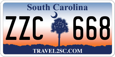 SC license plate ZZC668