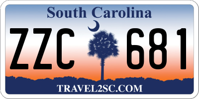 SC license plate ZZC681