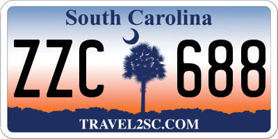 SC license plate ZZC688