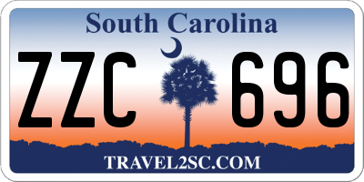 SC license plate ZZC696