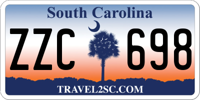 SC license plate ZZC698