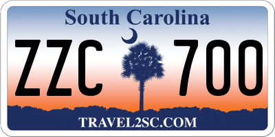 SC license plate ZZC700