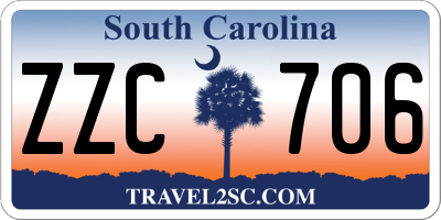 SC license plate ZZC706