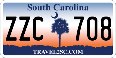 SC license plate ZZC708