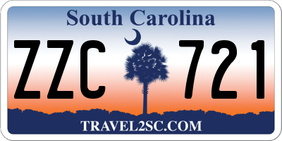 SC license plate ZZC721