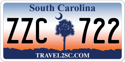 SC license plate ZZC722