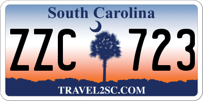 SC license plate ZZC723