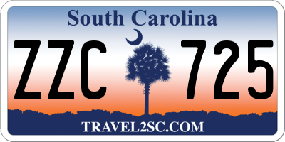 SC license plate ZZC725