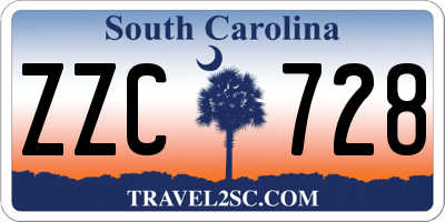SC license plate ZZC728