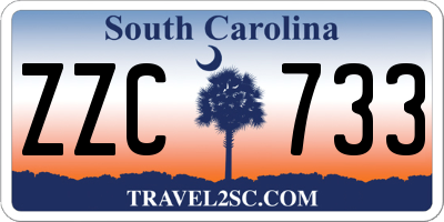 SC license plate ZZC733