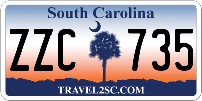 SC license plate ZZC735
