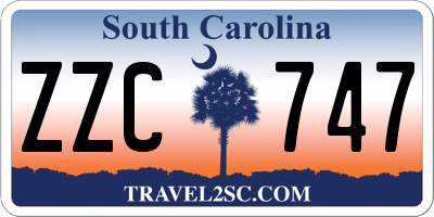 SC license plate ZZC747