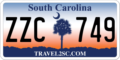 SC license plate ZZC749