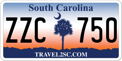 SC license plate ZZC750