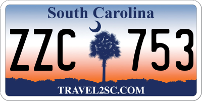 SC license plate ZZC753