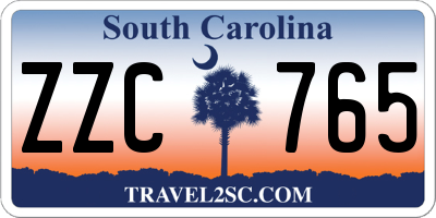 SC license plate ZZC765
