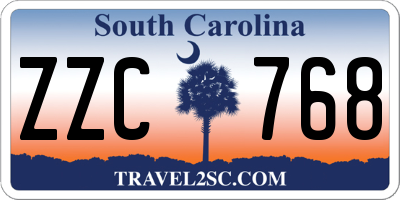 SC license plate ZZC768