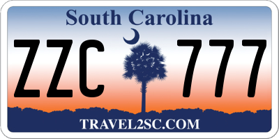 SC license plate ZZC777