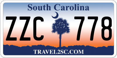 SC license plate ZZC778